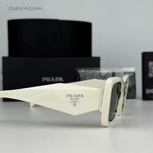 NEW Prada PR08YS 02V5S0 White Havana Black Gray Cat Eye  display picture 3